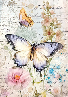 Tissue Paper A4 6/Pkg Whimsical Butterflies-6