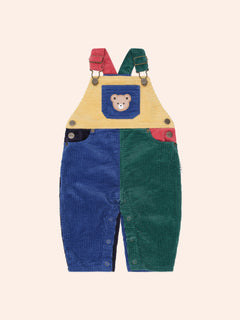 Colour Block Cord Overall | Multi | Huxbaby-2