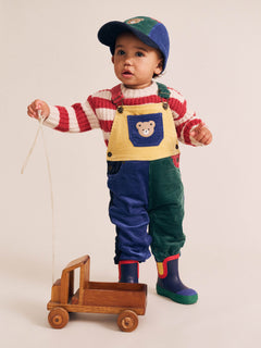 Colour Block Cord Overall | Multi | Huxbaby-5
