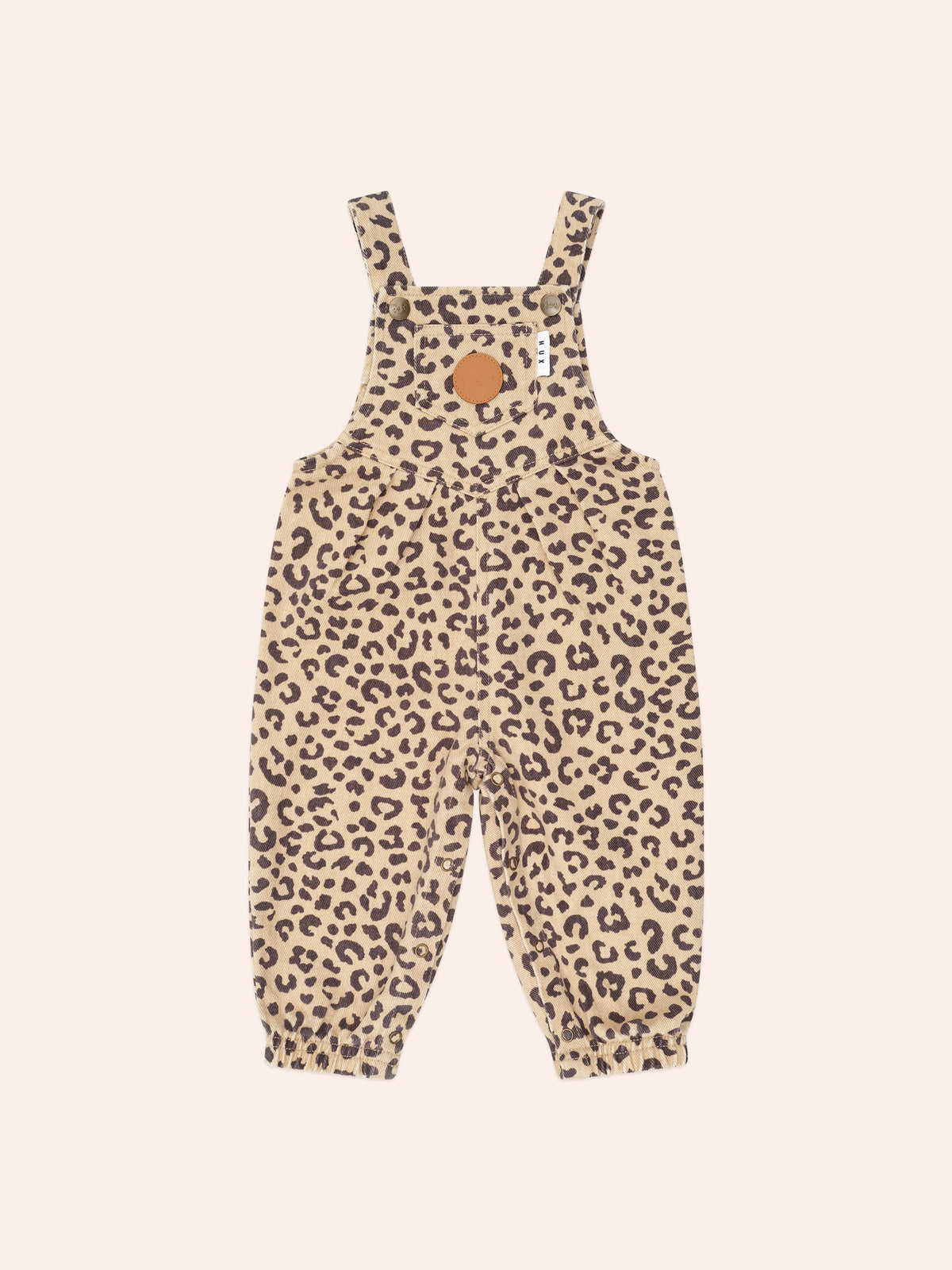 Leopard Print Denim Overalls | Huxbaby-3