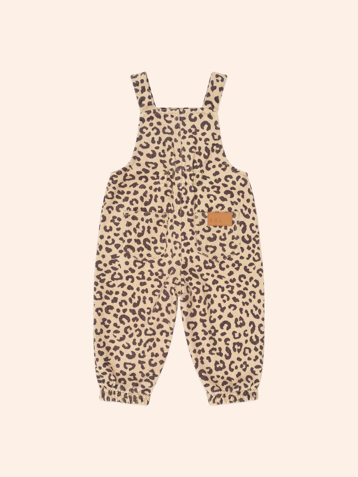 Leopard Print Denim Overalls | Huxbaby-4