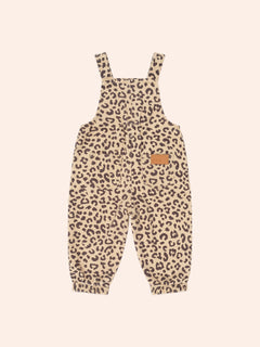 Leopard Print Denim Overalls | Huxbaby-4