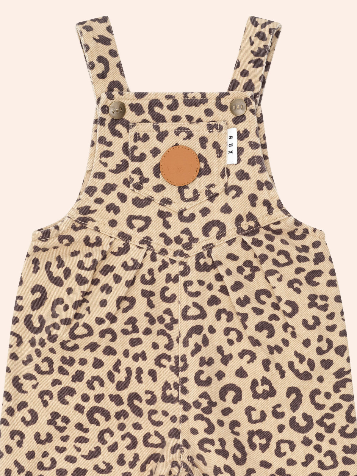 Leopard Print Denim Overalls | Huxbaby-6
