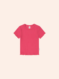 Cherry Rib Tee | Cherry | Huxbaby-1