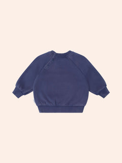 Tradie Dino Sweatshirt | Washed Navy | Huxbaby-3