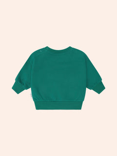 Racer Stripe Sweatshirt | Emerald | Huxbaby-4
