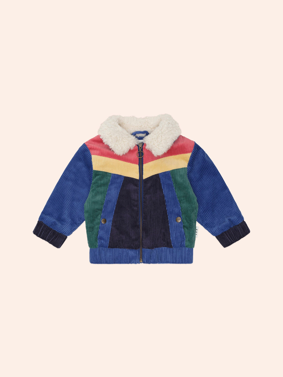 Colour Block Cord Jacket | Multi | Huxbaby-2