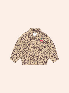Very Cherry Leopard Print Denim Jacket | Animal | Huxbaby-2