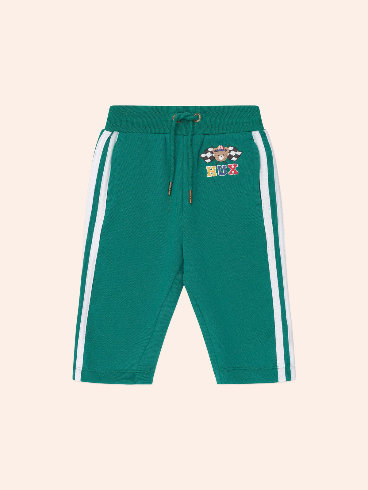 Racer Stripe Trackpant | Emerald | Huxbaby-2