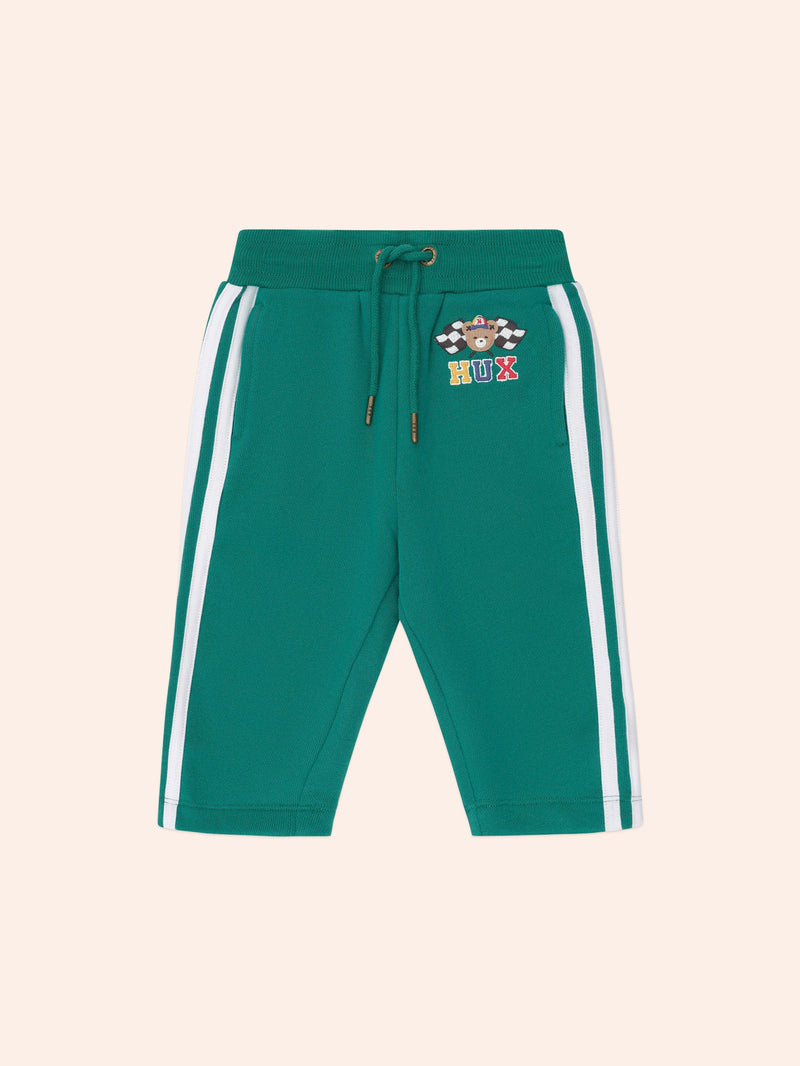 Racer Stripe Trackpant | Emerald | Huxbaby-2