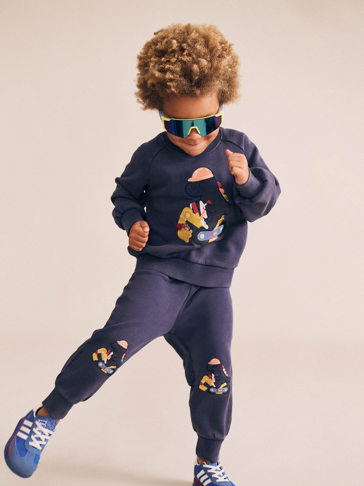 Tradie Dino Trackpant | Washed Navy | Huxbaby-4