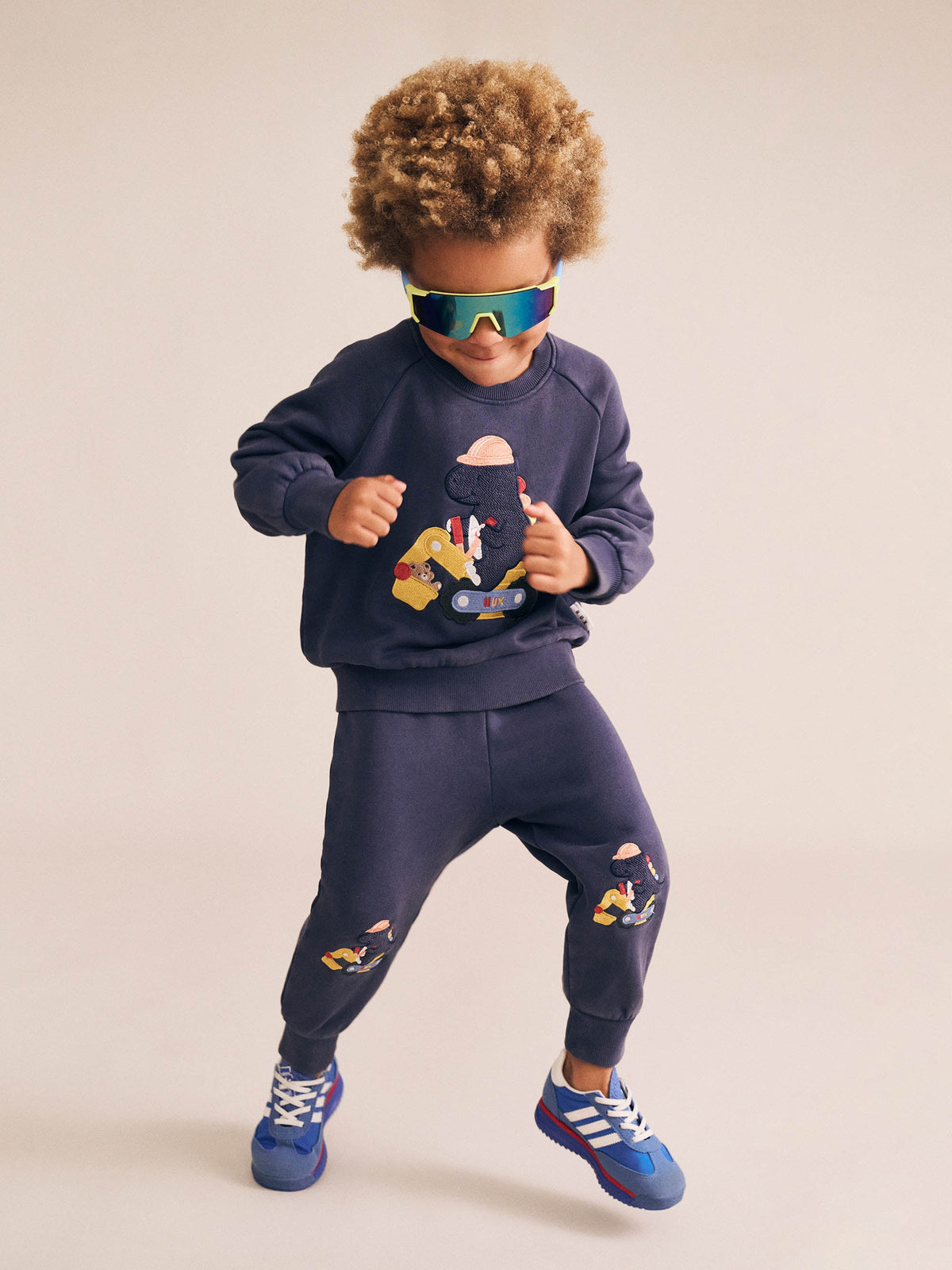 Tradie Dino Trackpant | Washed Navy | Huxbaby-5
