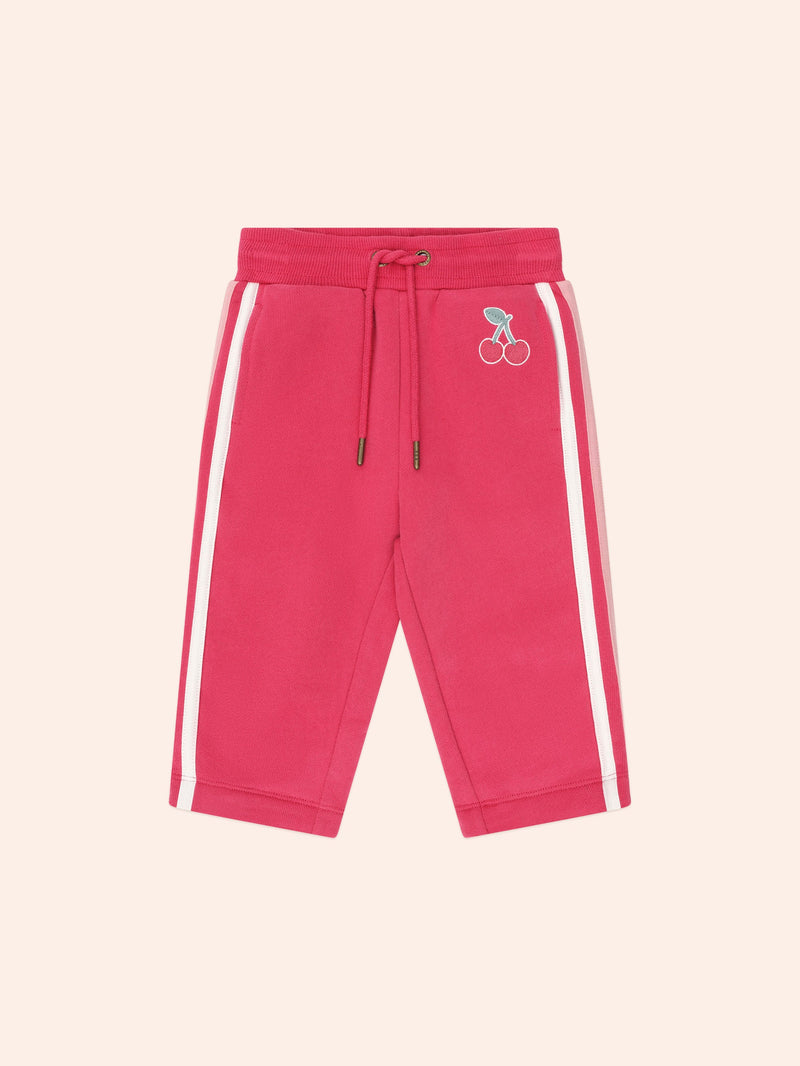 Racer Stripe Trackpant | Cherry | Huxbaby-1