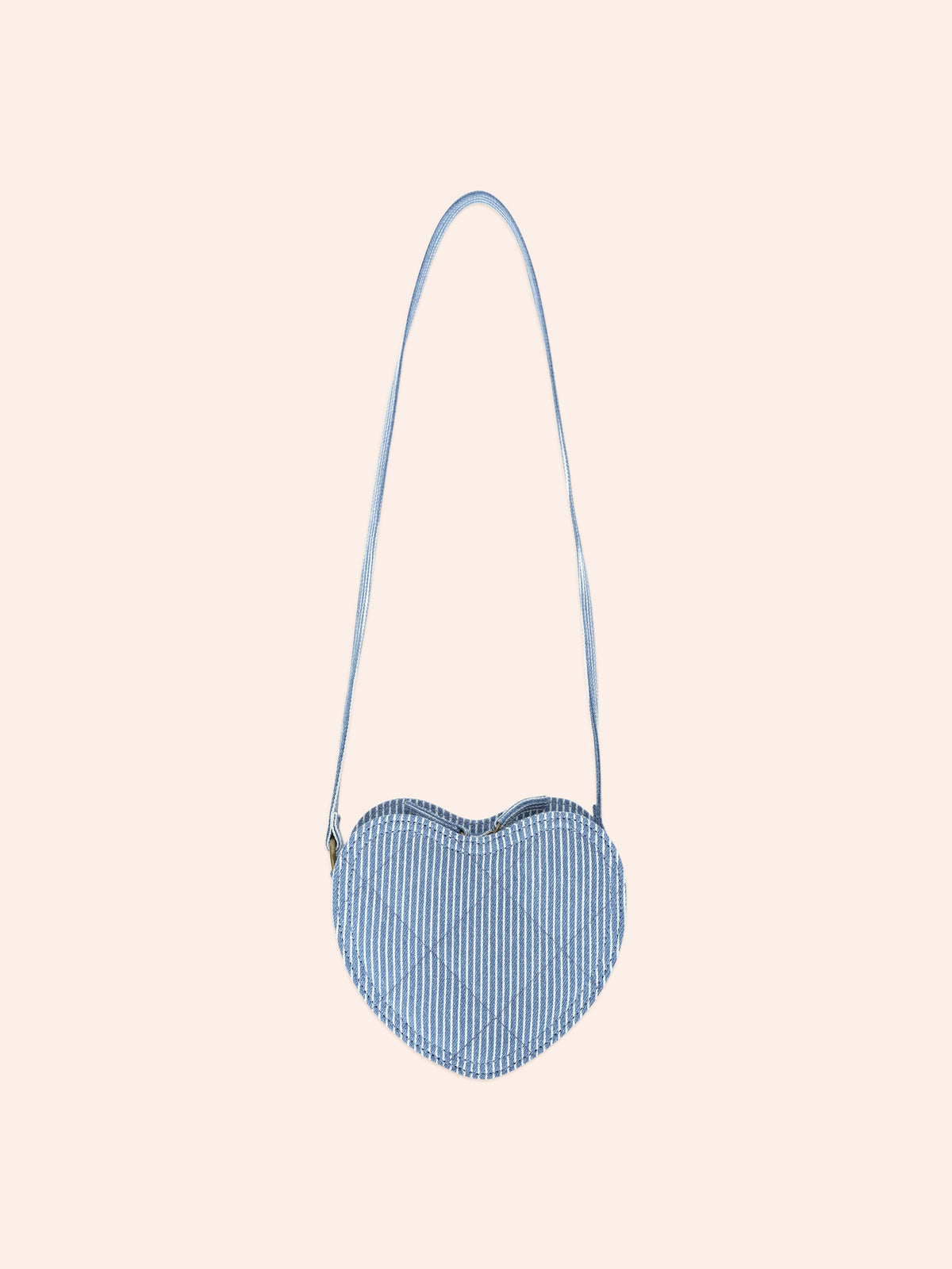 Bow Heart Handbag | Blue Stripe | Huxbaby-4