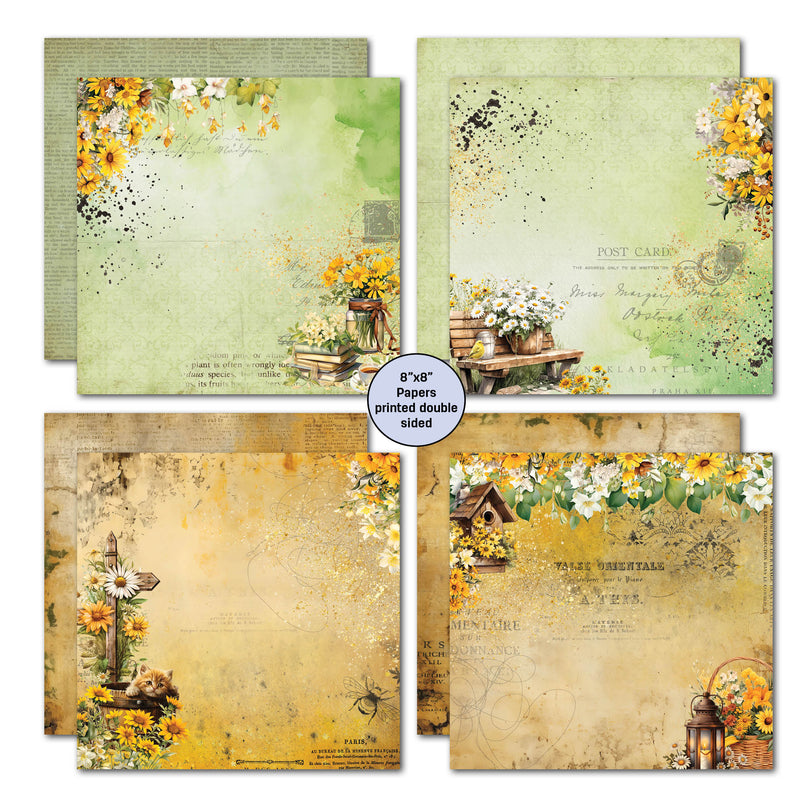 3Quarter Designs Hey Buttercup 8x8 Paper Pack-3