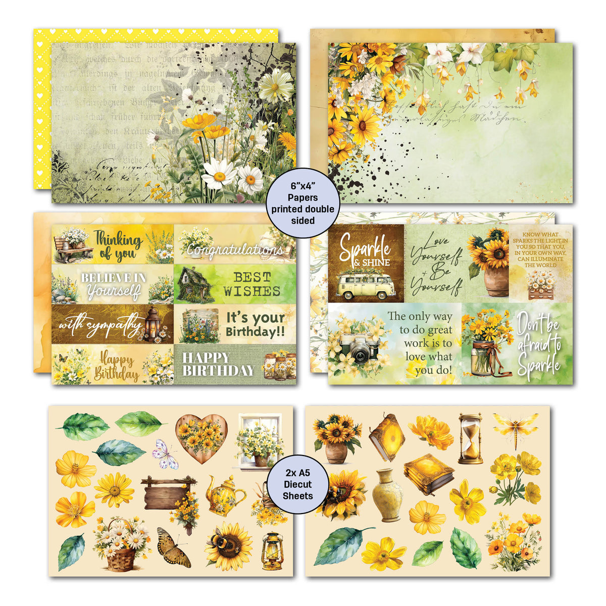 3Quarter Designs Hey Buttercup 6x4 Card Pack-5