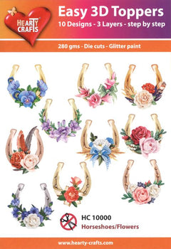 Easy 3D - Horseshoes with Flowers-1