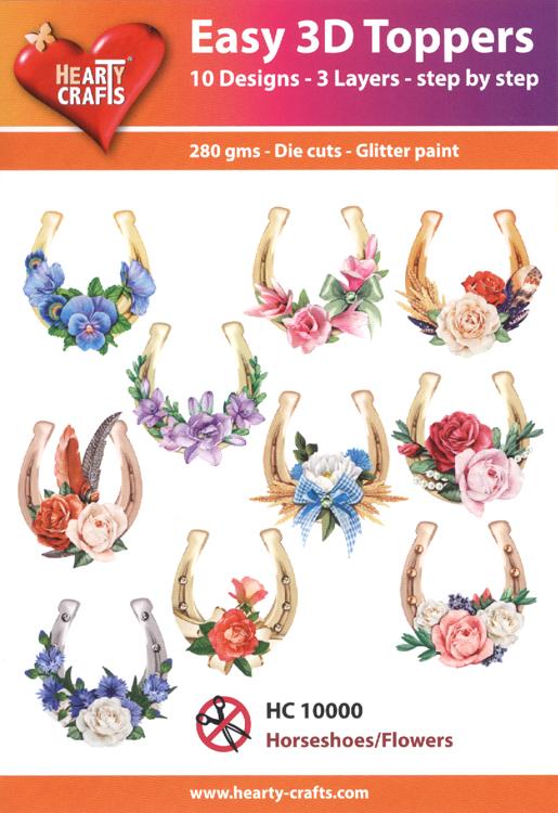 Easy 3D - Horseshoes with Flowers-1