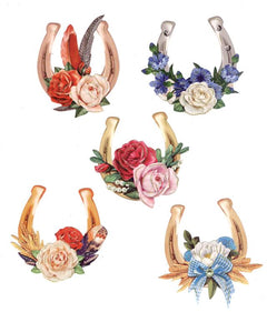 Easy 3D - Horseshoes with Flowers-2