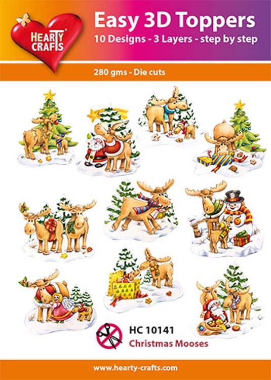 Hearty Crafts Easy 3D Toppers Christmas Mooses-1
