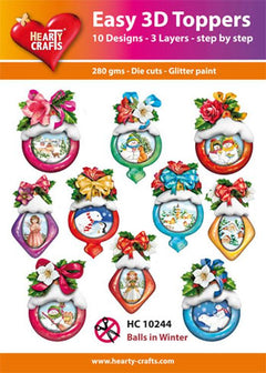 Hearty Crafts Easy 3D Toppers Balls in Winter-1