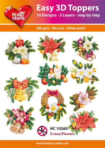 Easy 3D - Christmas Flowers-1