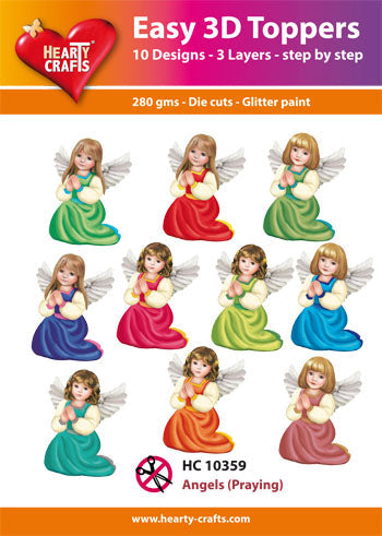 Hearty Crafts - Easy 3D-Toppers Angels (praying)-1