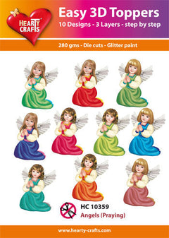 Hearty Crafts - Easy 3D-Toppers Angels (praying)-1
