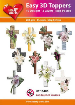 Hearty Crafts Easy 3D Toppers Condolence Crosses-1