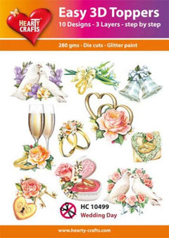Hearty Crafts Easy 3D Toppers Wedding Day-1