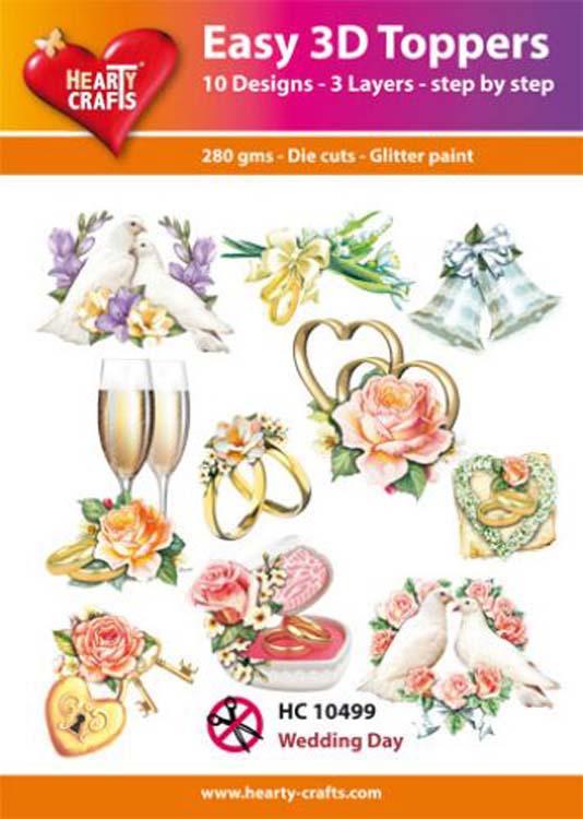 Hearty Crafts Easy 3D Toppers Wedding Day-1