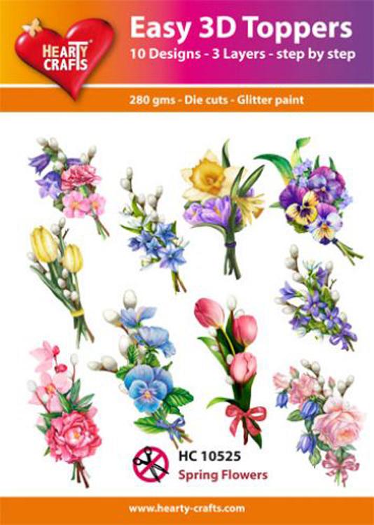 Hearty Crafts Easy 3D Toppers Spring Flowers-1