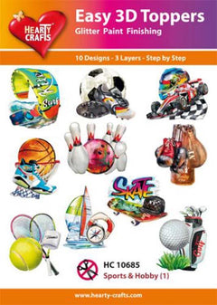Hearty Crafts Easy 3D Toppers - Sports & Hobby 1-1