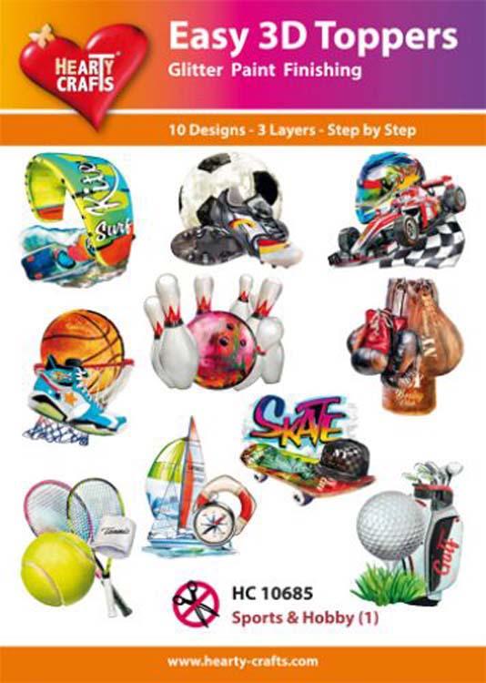 Hearty Crafts Easy 3D Toppers - Sports & Hobby 1-1