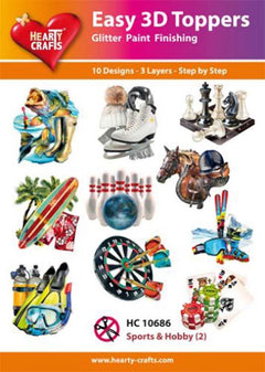Hearty Crafts Easy 3D Toppers - Sports & Hobby 2-1