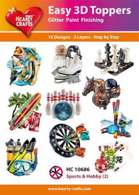 Hearty Crafts Easy 3D Toppers - Sports & Hobby 2-1