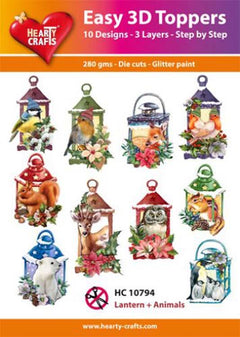 Hearty Crafts Easy 3D Toppers - Lantern + Animals-1
