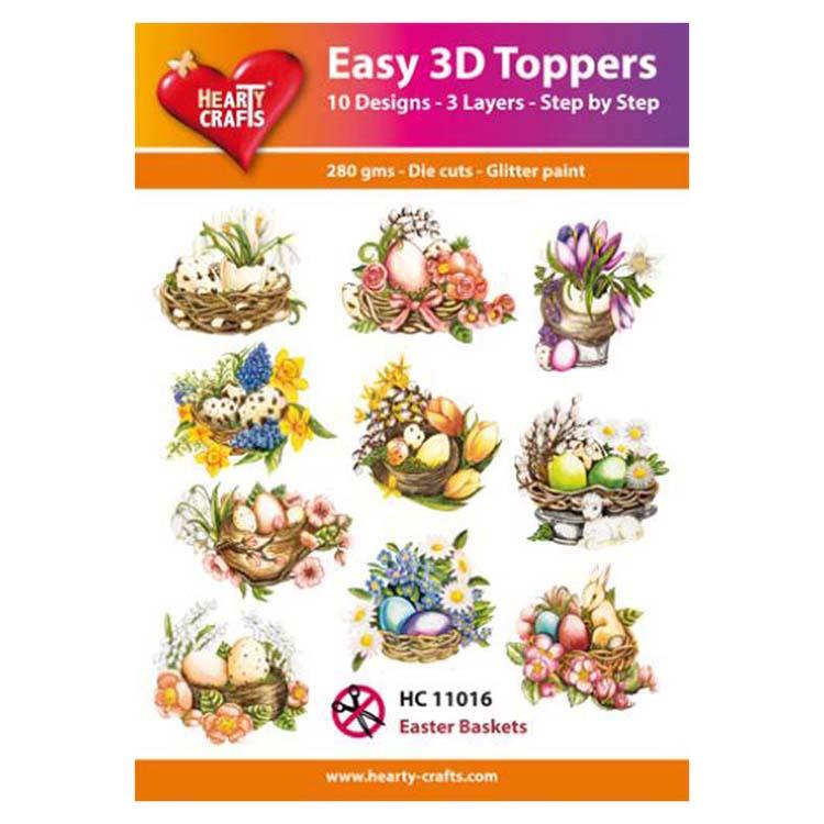 Hearty Crafts Easy 3D Toppers Easter Baskets-1