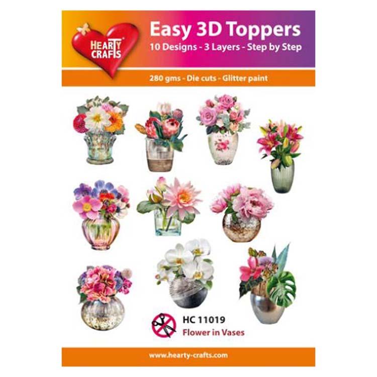 Hearty Crafts Easy 3D Toppers Flower in Vases-1