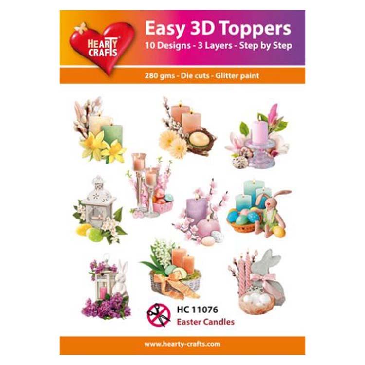 Hearty Crafts Easy 3D Toppers Easter Candles-1