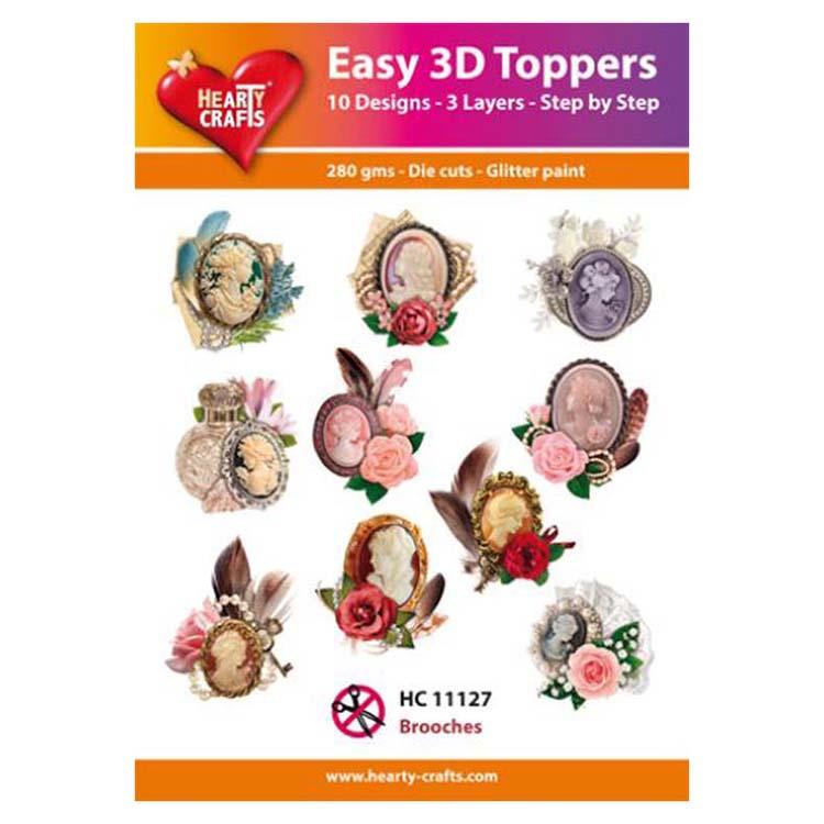 Hearty Crafts Easy 3D Toppers Brooches-1