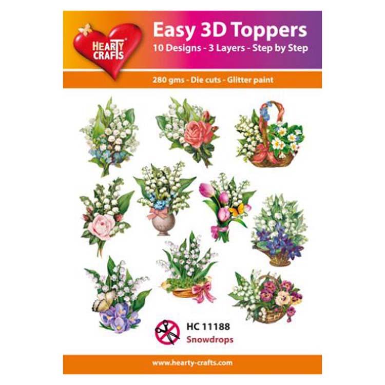 Hearty Crafts Easy 3D Toppers Snowdrops-1
