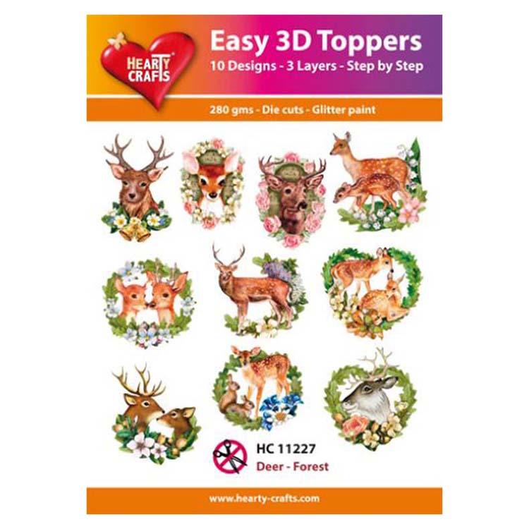 Hearty Crafts Easy 3D Toppers Deer - Forest-1