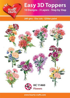 Hearty Crafts Easy 3D Toppers - Flowers-1