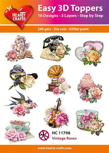 Easy 3D Toppers - Vintage Roses-1