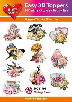 Easy 3D Toppers - Vintage Roses-1