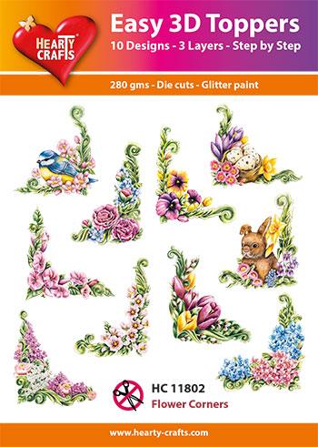 Easy 3D Toppers - Flower Corners-1