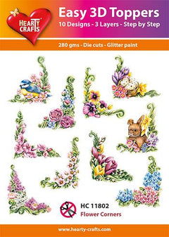 Easy 3D Toppers - Flower Corners-1