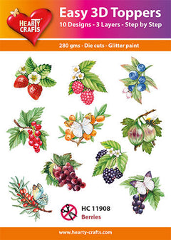 Hearty Crafts - Easy 3D-Toppers Berries-1