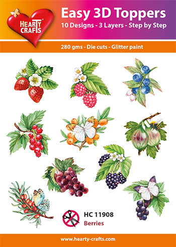 Hearty Crafts - Easy 3D-Toppers Berries-1